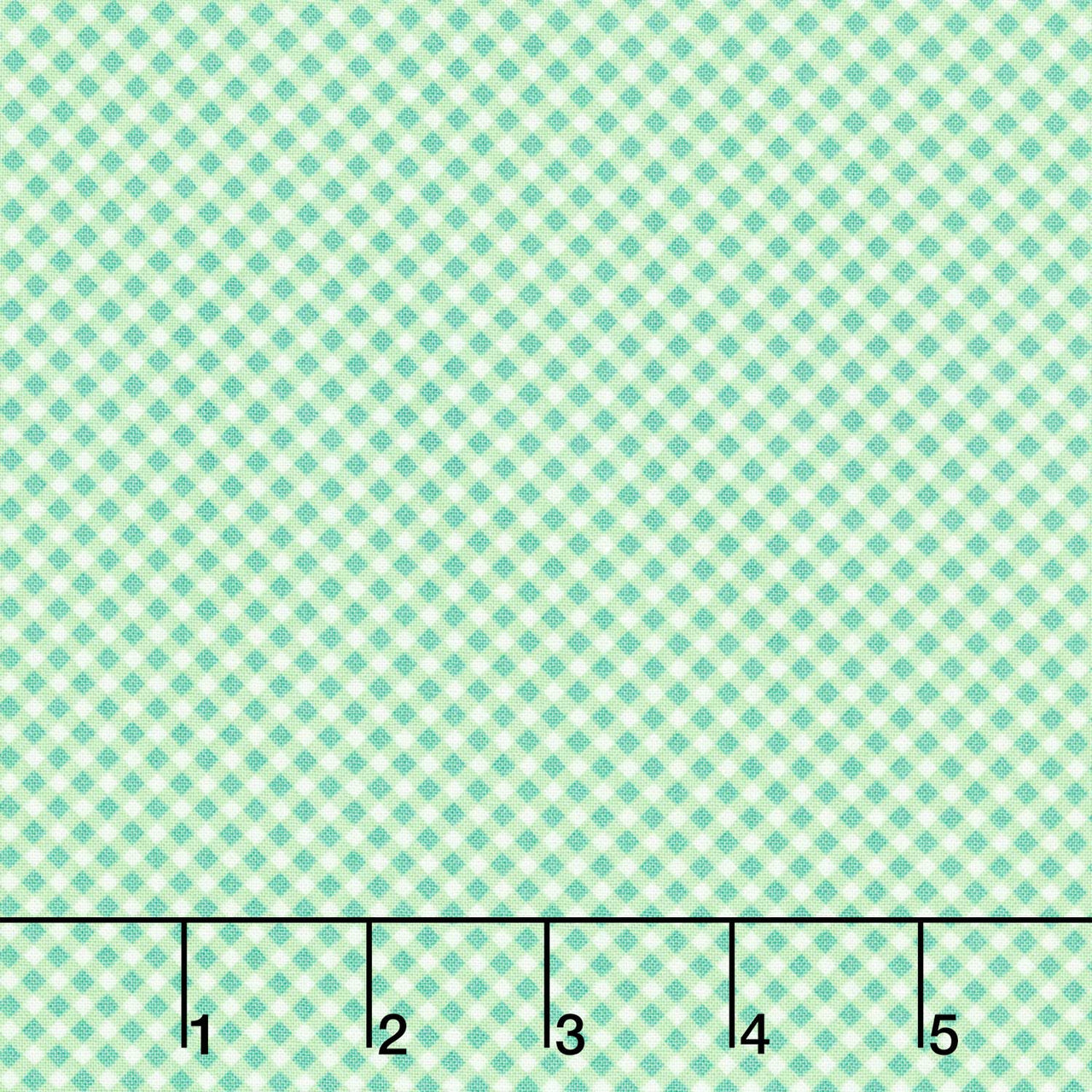 Strawberry Lemonade - Gingham Check Mint Yardage Primary Image
