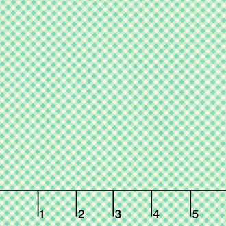 Strawberry Lemonade - Gingham Check Mint Yardage