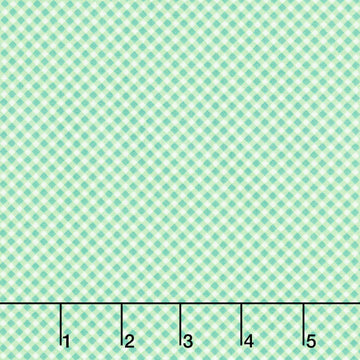 Strawberry Lemonade - Gingham Check Mint Yardage Primary Image