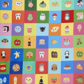 Friendly Faces - Faces Bright Digitally Printed Running Yardage