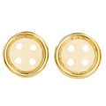 Button and Scissors Earring Set - Gold