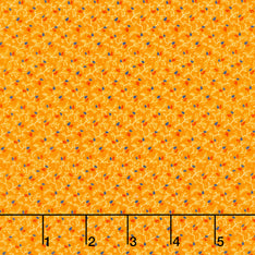 Circa - Sharp Cheddar - Ditsy Vine Cheddar Yardage Primary Image