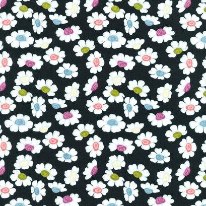 Fragrant Fields - Dancing Daisies Dark Forest Yardage
