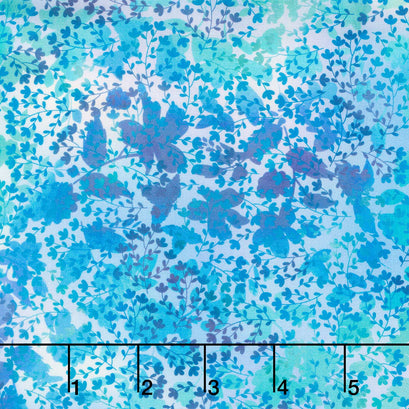 I Dream In Color - Vines Blue Yardage