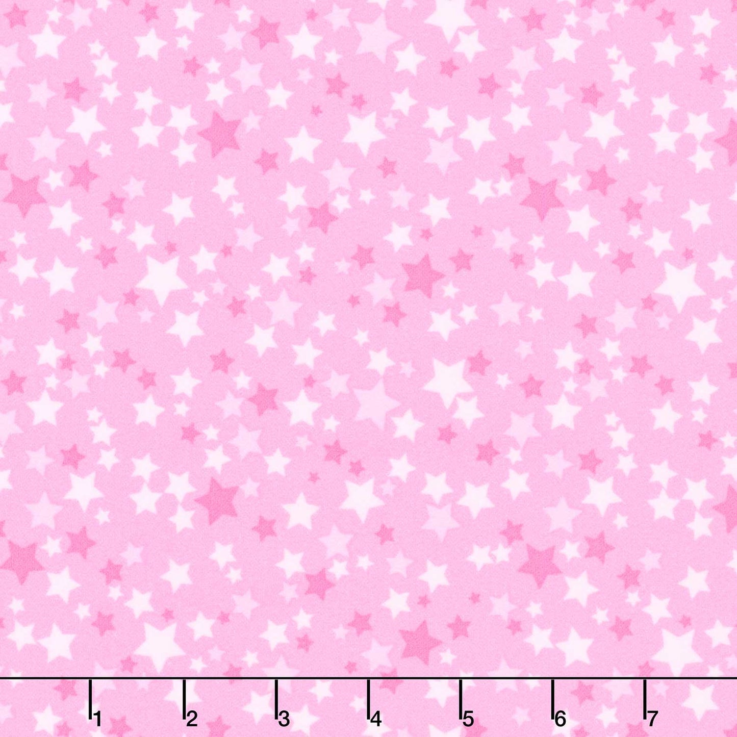 Playtime Flannel - Stars Pink Yardage Primary Image