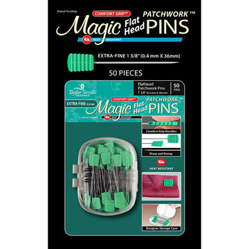 Magic Pins™ Flathead Patchwork Extra Fine Pins - 50 count