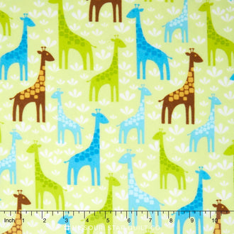The Wild Bunch Flannel - Park Giraffes Yardage
