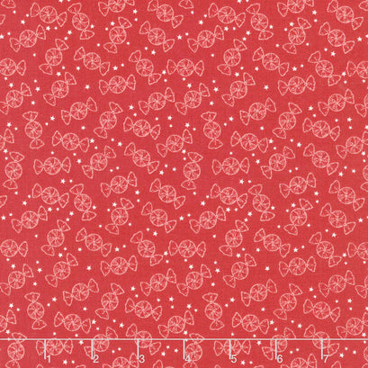 Merry Little Christmas - Peppermint Red Yardage