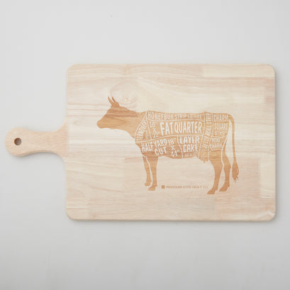 Missouri Star 12 x 16" Fabric Cuts Cow Charcuterie Board