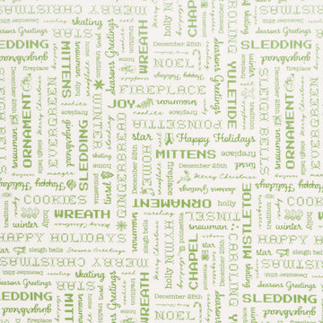 Home Town Holiday - Words Latte Yardage Primary Image