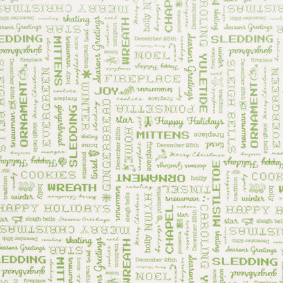 Home Town Holiday - Words Latte Yardage