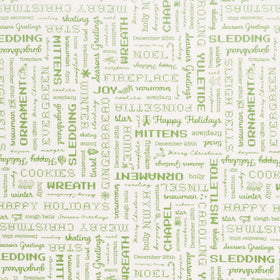 Home Town Holiday - Words Latte Yardage Primary Image