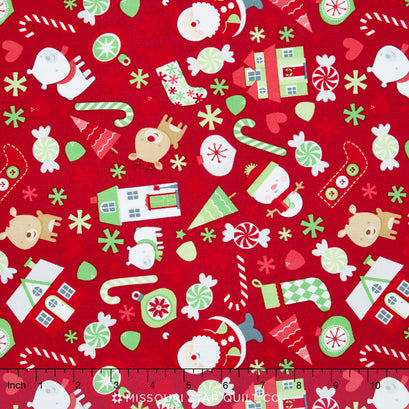 Home for the Holidays - Main Red Yardage