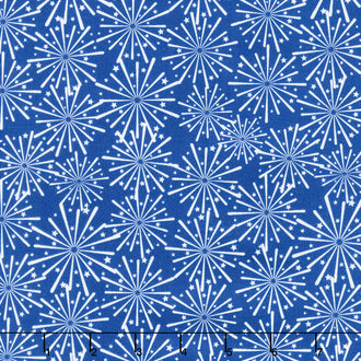 Patriotic Picnic - Fireworks Blue Yardage