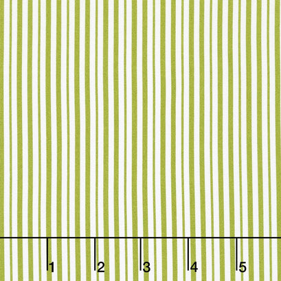 Coming Up Roses - Stripe Green Yardage