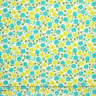 Church Ladies' Aprons - Small Floral Green Yardage