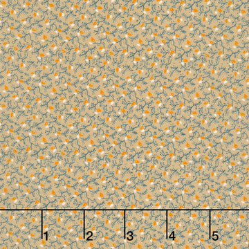 Circa - Sharp Cheddar - Ditsy Vine Khaki Yardage Primary Image