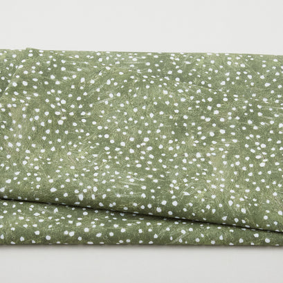Dreaming of Tuscany - Monotone Dot Green 2 Yard Cut