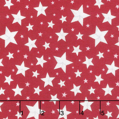Berry Sweet - Allover Stars Red Yardage
