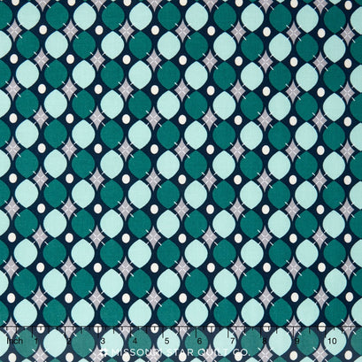 Keep on Groovin' - Groovin Wallpaper Navy Yardage