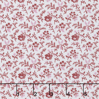 Rustic Romance - Stems Light Gray Yardage