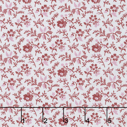 Rustic Romance - Stems Light Gray Yardage