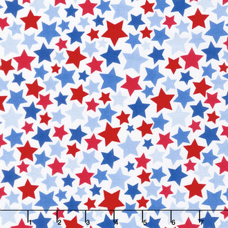 Patriotic Picnic - Stars White Yardage