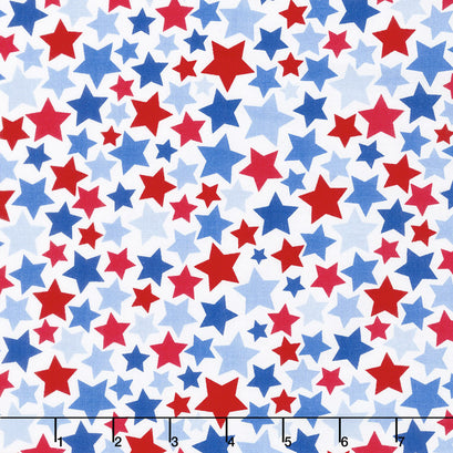 Patriotic Picnic - Stars White Yardage