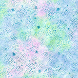 Shadow Blooms Batiks - Dandelion Burst Multi Turquoise Green Yardage