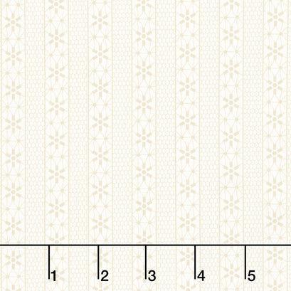 Snowman Gatherings IV - Crystal Stripe Snow Taupe Yardage