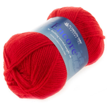 Encore Worsted Christmas Red Yarn 100g