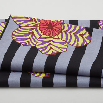 Kaffe Fassett - Collective August 2023 Zebra Lily - Black 2 Yard Cut