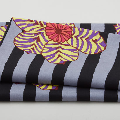 Kaffe Fassett - Collective August 2023 Zebra Lily - Black 2 Yard Cut