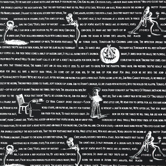 Pumpkin Patch - Veggies Vengeance Black Yardage