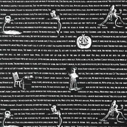 Pumpkin Patch - Veggies Vengeance Black Yardage