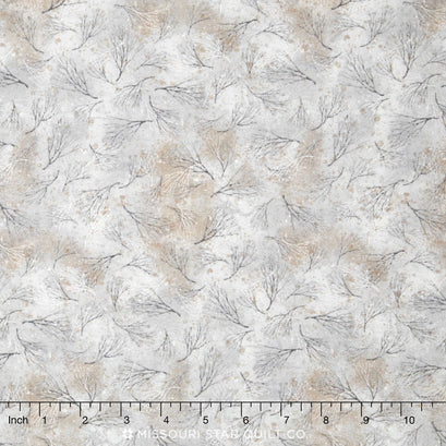 Sound of the Woods 2 - Branches Glacier Metallic Yardage