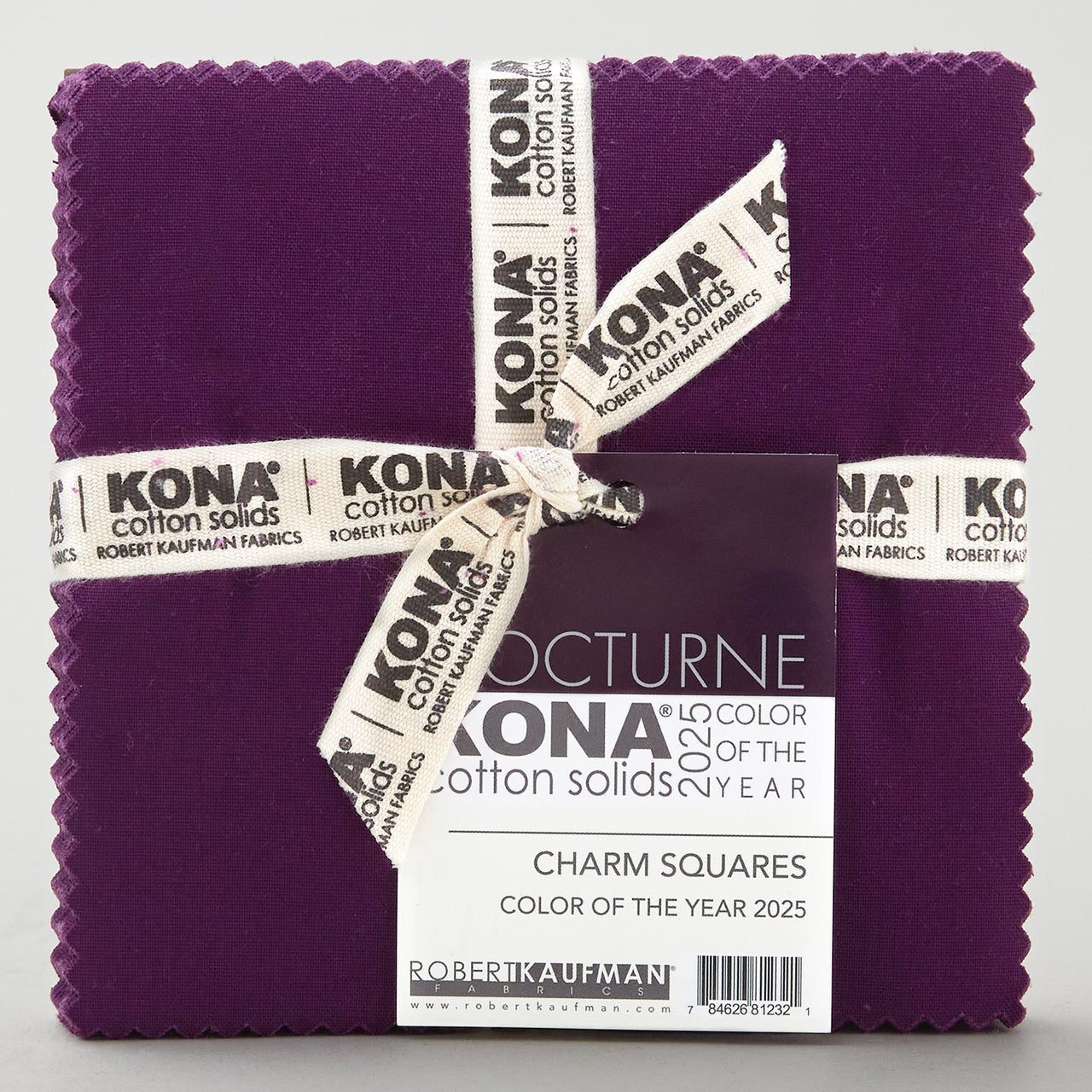 Robert Kaufman Kona Cotton Solids Charm Pack - Julep Color Of The Year 2024, 42 Pre-Cut Squares