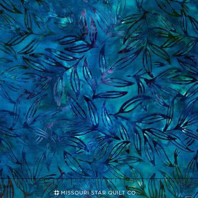 Artisan Batiks - Serendipity 2 Narrow Leaves Peacock Yardage