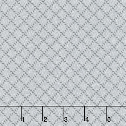 Farmhouse Flannels III - Diamond Grid Pewter Yardage