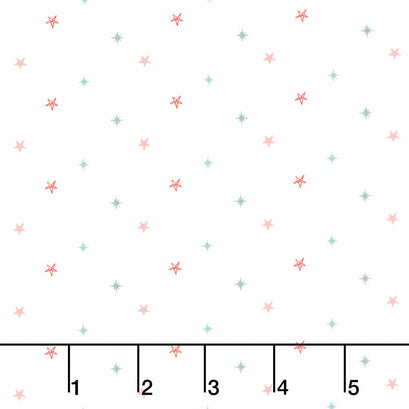 Christmas In The Cabin - Twinkling Skies Sugar White Yardage