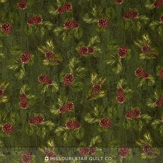 Majestic Outdoors - Majestic Pinecones Green Yardage