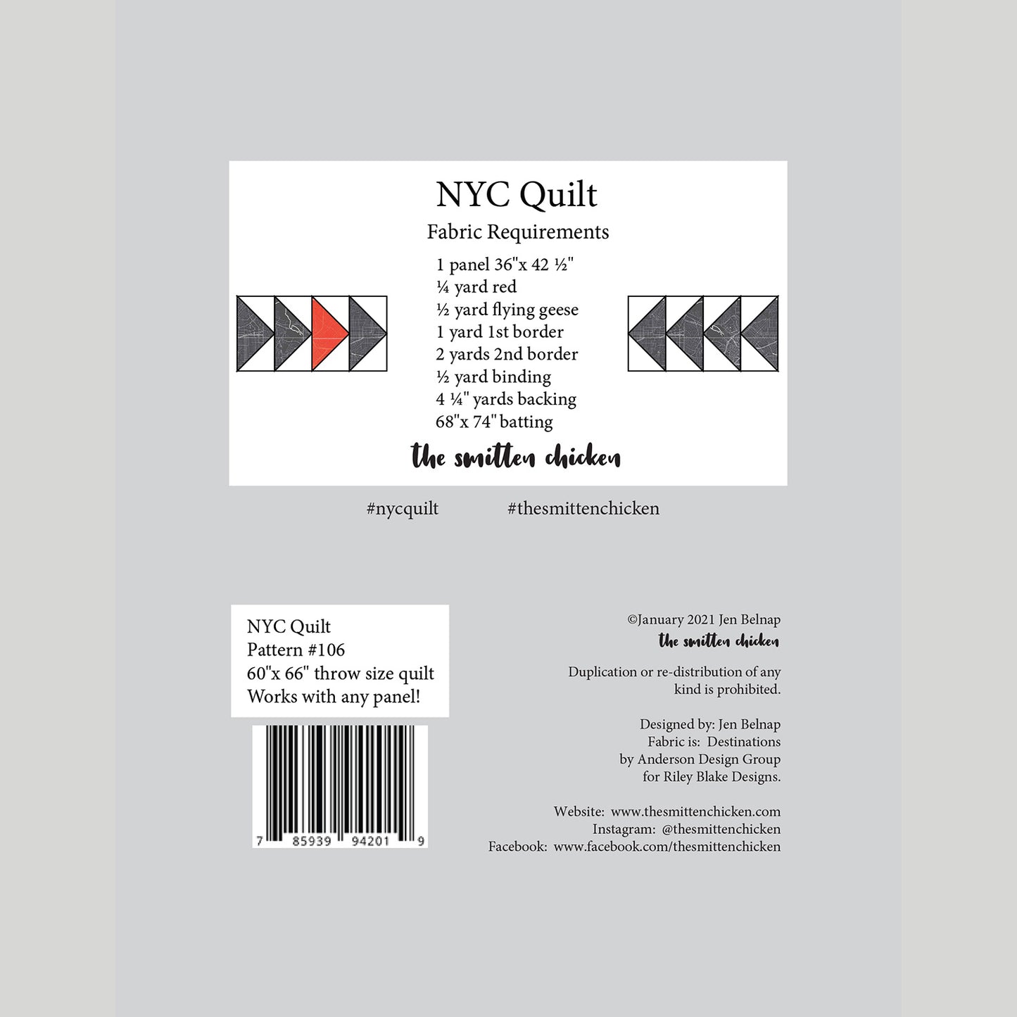 Digital Download - NYC Quilt Pattern Alternative View #1