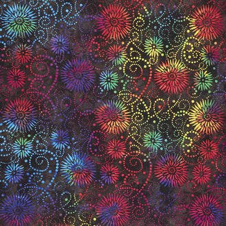 Wilmington Essentials - Flower Burst Black Multi 108" Wide Backing