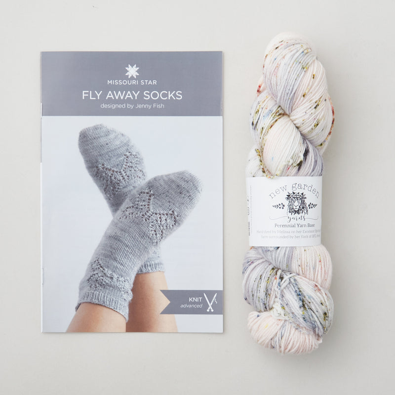 Fly-Away Socks Knit Kit - Spring Rain Primary Image