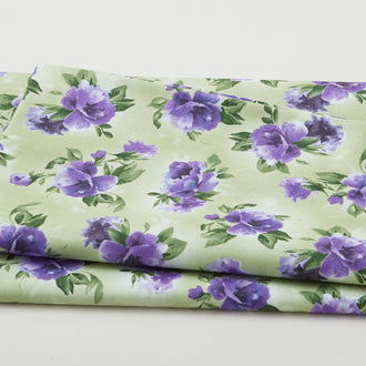 Paradise - Tossed Floral Green 2 Yard Cut