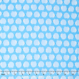 Wildflower Meadow - Hedgehogs Blue Knit Yardage