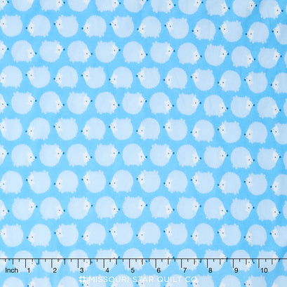 Wildflower Meadow - Hedgehogs Blue Knit Yardage