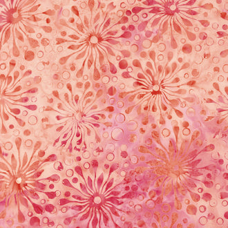 Tonga Batiks - Poppy Sea Anemone Flamingo Yardage