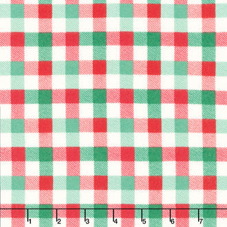 Old Fashioned Christmas - Check Multi Flannel Yardage