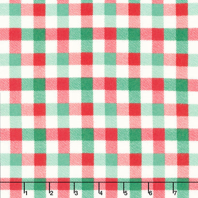 Old Fashioned Christmas - Check Multi Flannel Yardage